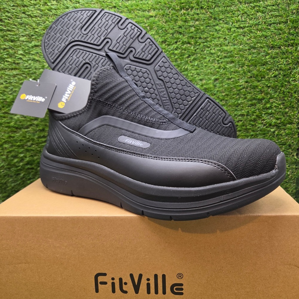 FitVille Step Ease Slip-On V2 Orthopedic Walking Shoe Men's SIZE 11.5 Extra Wide